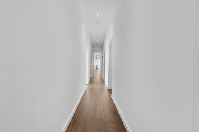 4521 San Felipe St Unit 3101, Houston, TX 77027 - hallway with recessed lighting and dark wood-type flooring