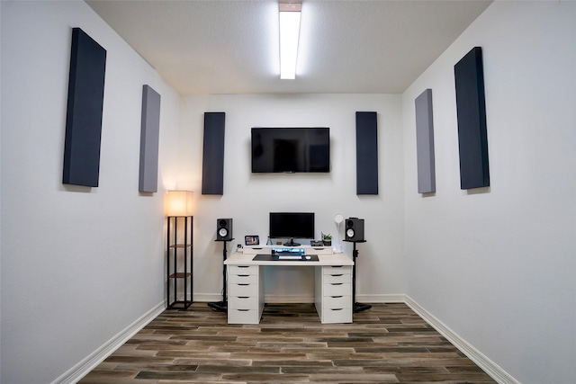 31007 Laurel Creek Ln, Conroe, TX 77385 - office with dark wood finished floors and baseboards