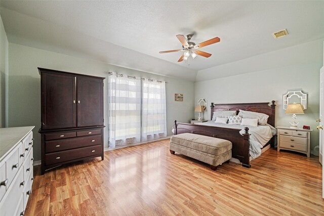 5325 High Bank Dr, Corpus Christi, TX 78413 - bedroom with light wood-style flooring and ceiling fan