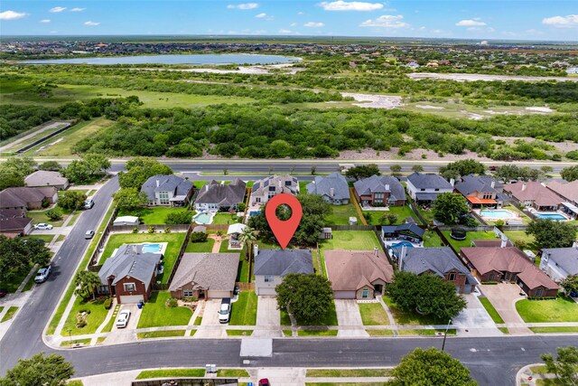 5325 High Bank Dr, Corpus Christi, TX 78413 - aerial view of residential area featuring a large body of water