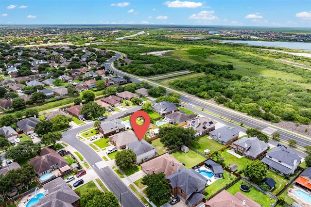 5325 High Bank Dr, Corpus Christi, TX 78413 - aerial view of residential area featuring a large body of water