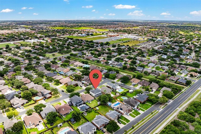 5325 High Bank Dr, Corpus Christi, TX 78413 - aerial overview of property's location featuring nearby suburban area