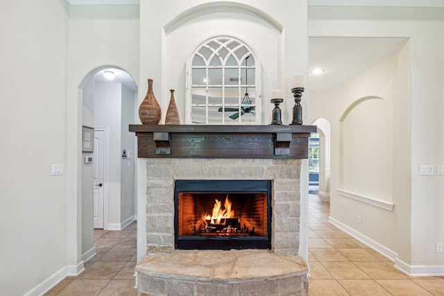 110 Deer Plain Dr, Spring, TX 77389 - detailed view of a fireplace and baseboards