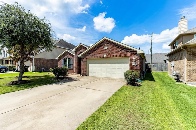 2039 Wembley Way, Rosenberg, TX 77471 - view of front of home with brick siding, a garage, and driveway
