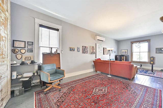 2215 30th St, Galveston, TX 77550 - office featuring a wall mounted AC and baseboards