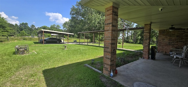 1560 Fm 355, Groveton, TX 75845 - view of grassy yard with a ceiling fan