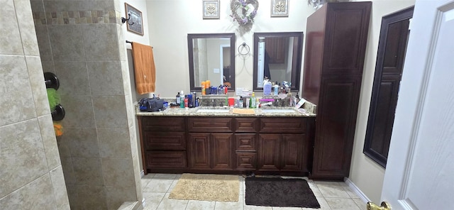 1560 Fm 355, Groveton, TX 75845 - bathroom featuring double vanity and tile patterned flooring