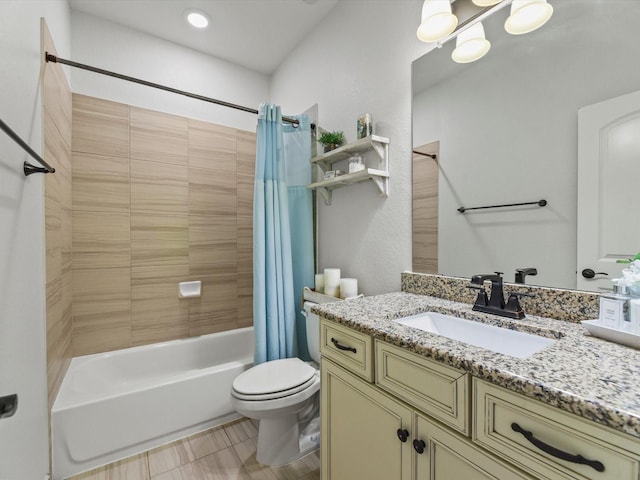 18910 Paddlefish Way, Cypress, TX 77433 - bathroom with vanity and shower / tub combo with curtain