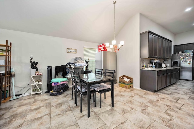 4507 Terrazza Verde Dr, Katy, TX 77493 - dining space with a chandelier and lofted ceiling