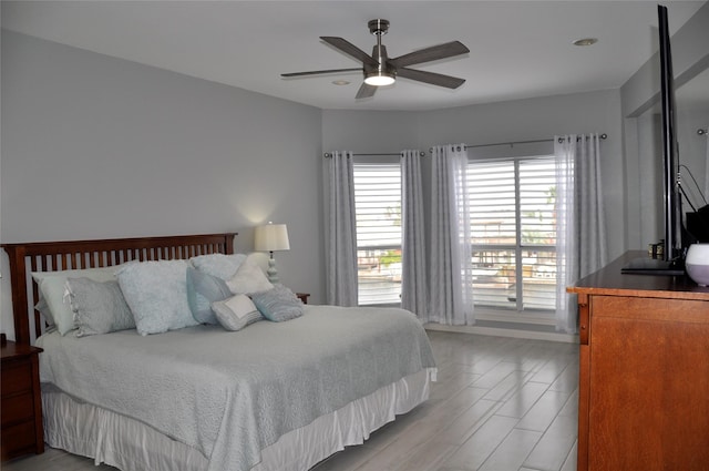 14134 Palo Seco Dr, Corpus Christi, TX 78418 - bedroom with a ceiling fan and baseboards