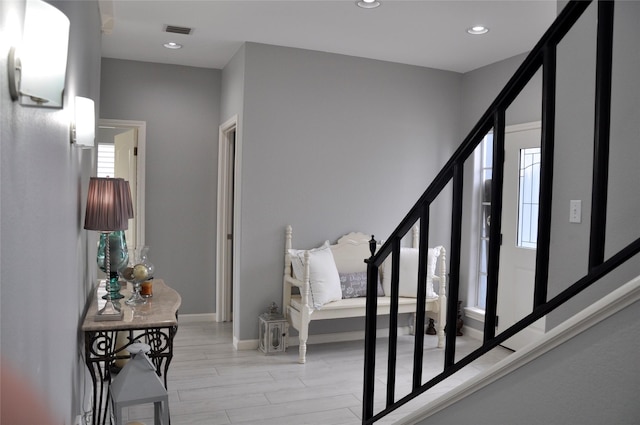 14134 Palo Seco Dr, Corpus Christi, TX 78418 - foyer with stairs, recessed lighting, and baseboards