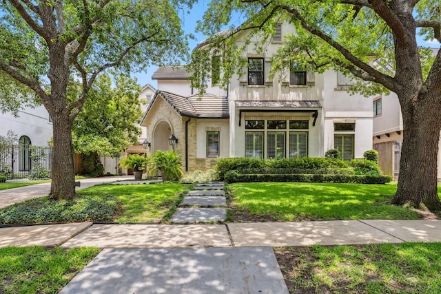 6014 Floyd St, Houston, TX 77007 - tudor home with stucco siding and stone siding