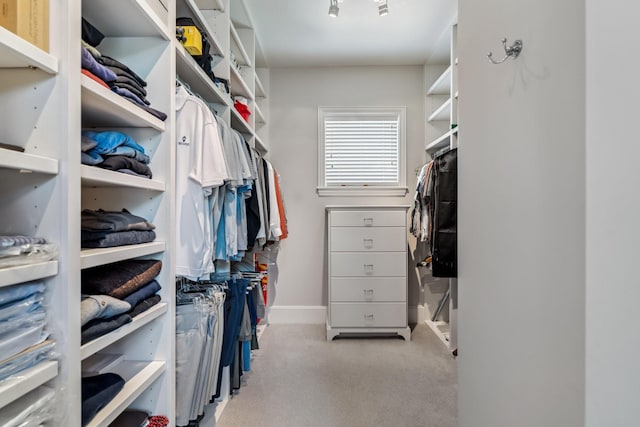 6014 Floyd St, Houston, TX 77007 - walk in closet featuring light carpet