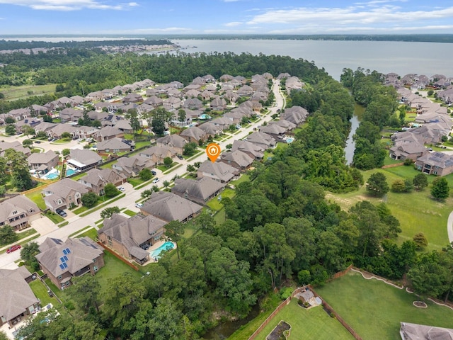 13832 N Lake Branch Ln, Houston, TX 77044 - aerial overview of property's location with nearby suburban area and a large body of water