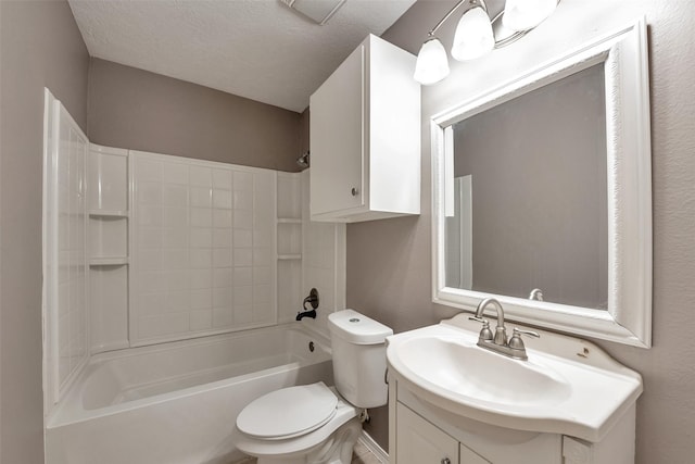 20110 Misty Pines Dr, Humble, TX 77346 - bathroom with vanity, toilet, and bathtub / shower combination