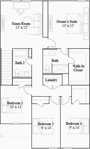 10830 Red Orchid Dr, Houston, TX 77016 - home floor plan