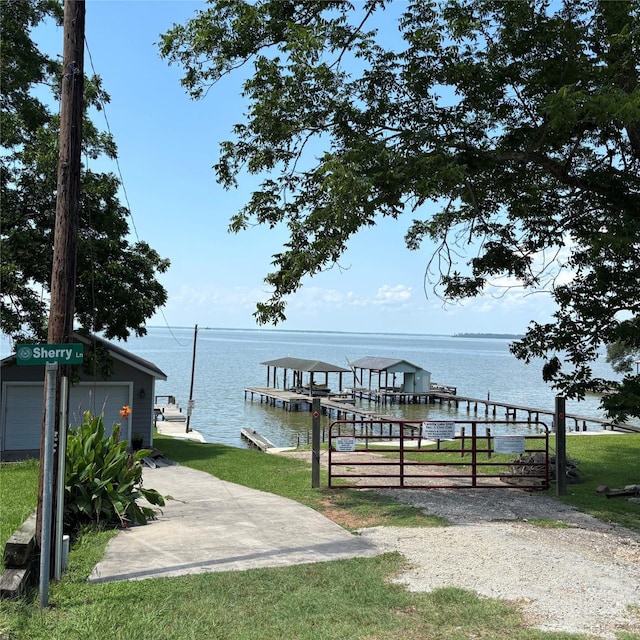11 Sherry Ln, Coldspring, TX 77331 - dock with a water view and a yard