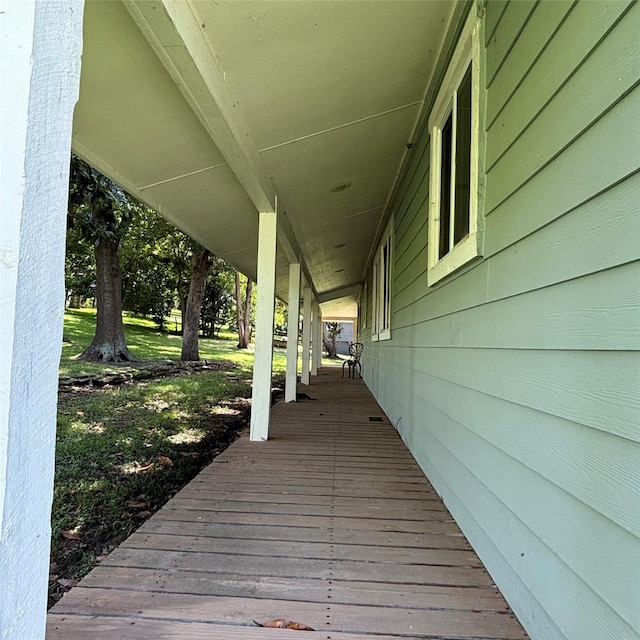 11 Sherry Ln, Coldspring, TX 77331 - view of wooden porch
