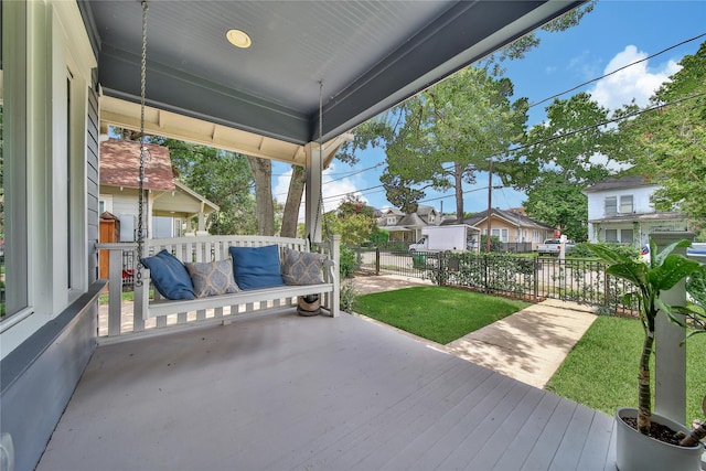 423 Pecore St, Houston, TX 77009 - view of patio featuring a residential view