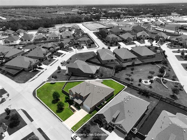 3601 Haskell Hollow Loop, College Station, TX 77845 - aerial view of residential area with property parcel outlined