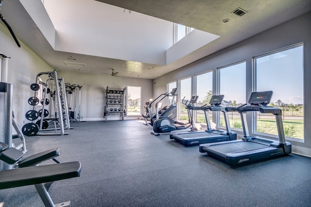 24815 Pavonia Lake Ln, Tomball, TX 77375 - exercise room with baseboards
