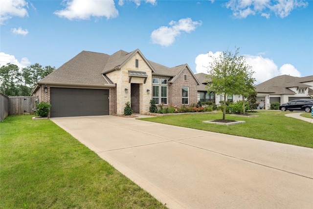 24815 Pavonia Lake Ln, Tomball, TX 77375 - view of front of property with brick siding, a garage, driveway, and a shingled roof