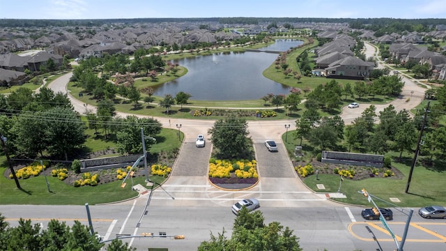 24815 Pavonia Lake Ln, Tomball, TX 77375 - aerial perspective of suburban area featuring a large body of water