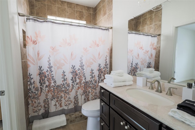 4023 Avenue S, Galveston, TX 77550 - bathroom featuring vanity, toilet, and a shower with shower curtain