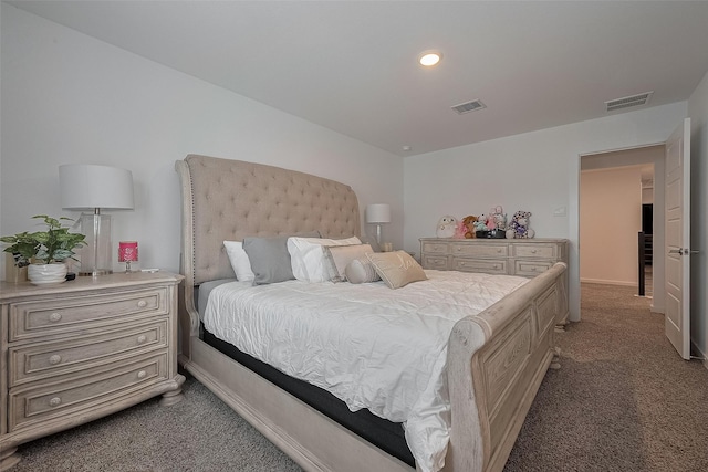 12319 Brandenburg Gate Dr, Houston, TX 77047 - bedroom featuring light colored carpet, baseboards, and recessed lighting