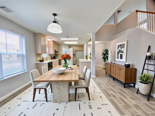 17419 Prospect Meadows Dr, Houston, TX 77095 - dining space featuring baseboards