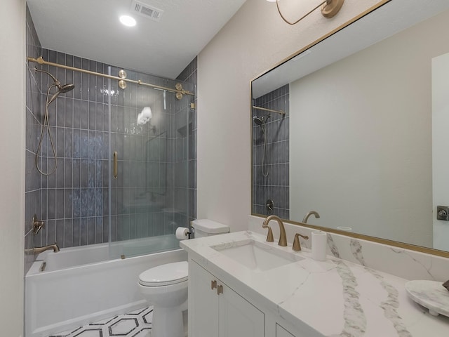 23226 Oak Hollow Ln, Tomball, TX 77377 - bathroom with shower / bath combination, toilet, and vanity