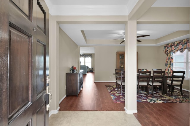 20530 Saddleback Chase Ln, Cypress, TX 77433 - foyer entrance featuring plenty of natural light, ceiling fan, and baseboards