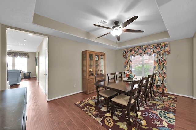 20530 Saddleback Chase Ln, Cypress, TX 77433 - dining space with a raised ceiling, ceiling fan, plenty of natural light, and baseboards