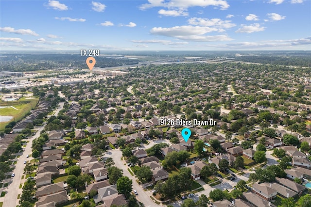 19126 Edens Dawn Dr, Tomball, TX 77375 - aerial overview of property's location