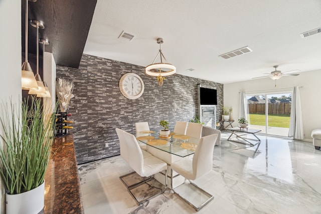 15203 Albert Oak Dr, Humble, TX 77396 - dining space with a ceiling fan