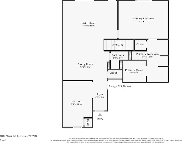 15203 Albert Oak Dr, Humble, TX 77396 - property floor plan
