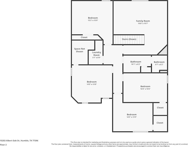 15203 Albert Oak Dr, Humble, TX 77396 - room layout