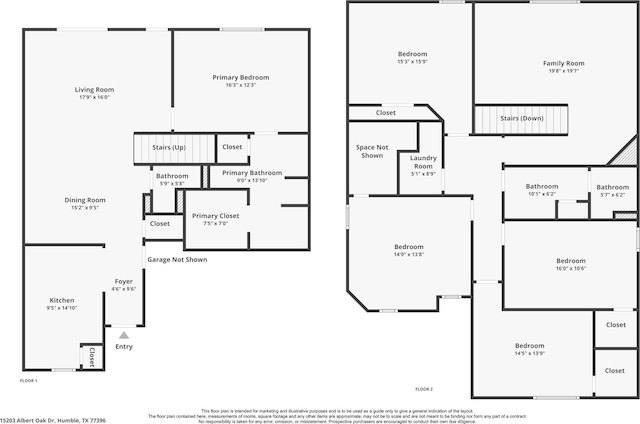 15203 Albert Oak Dr, Humble, TX 77396 - room layout