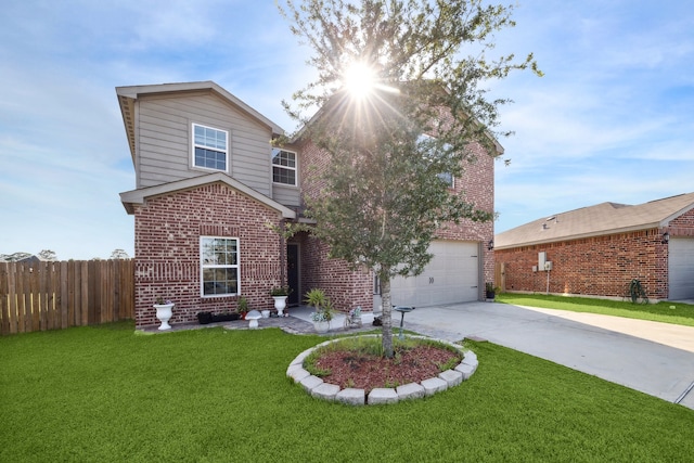 15203 Albert Oak Dr, Humble, TX 77396 - traditional-style house featuring a garage, brick siding, and concrete driveway