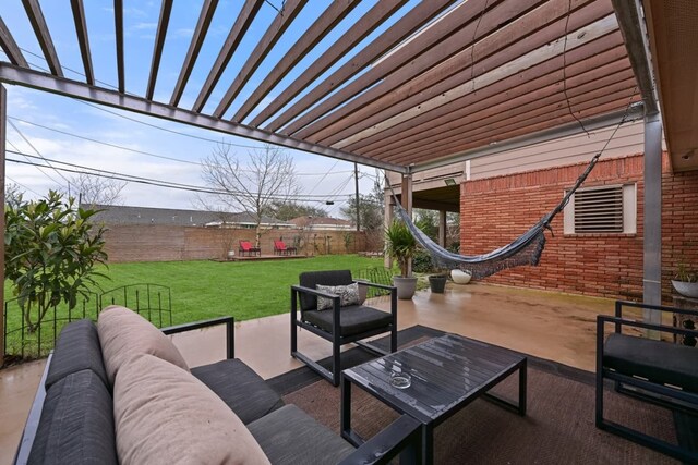 2402 Pine St, Galveston, TX 77551 - view of patio / terrace featuring an outdoor living space