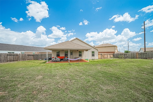 21018 Whitehaven Bluff Trl, Katy, TX 77449 - rear view of property featuring a patio area and a ceiling fan