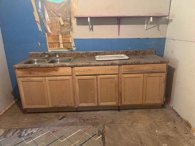 611 Danover St, Katy, TX 77494 - bathroom with concrete floors and dual sinks