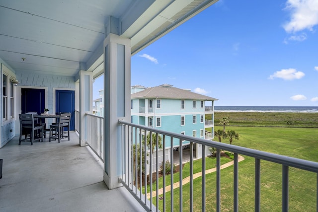 4221 Pointe W Dr Unit 302, Galveston, TX 77554 - balcony with a water view