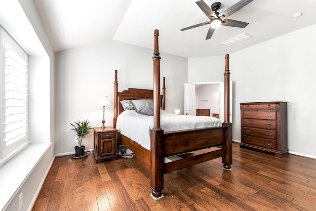 2911 Fair Chase Dr, Katy, TX 77494 - bedroom featuring wood finished floors, lofted ceiling, multiple windows, and baseboards