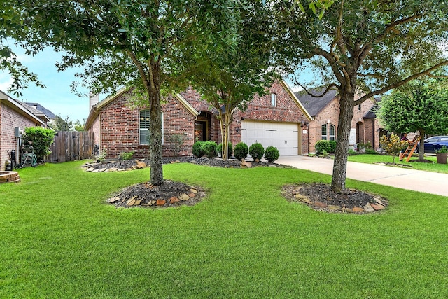 2911 Fair Chase Dr, Katy, TX 77494 - view of front of home with brick siding, concrete driveway, and a garage