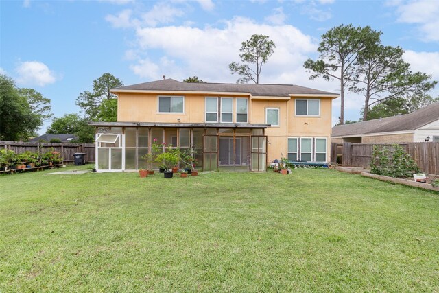 15119 Plaza Libre Dr, Houston, TX 77083 - back of property with a sunroom