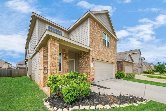 24739 Lorenzo Glaze Trl, Katy, TX 77493 - view of front of house featuring brick siding, concrete driveway, and a garage