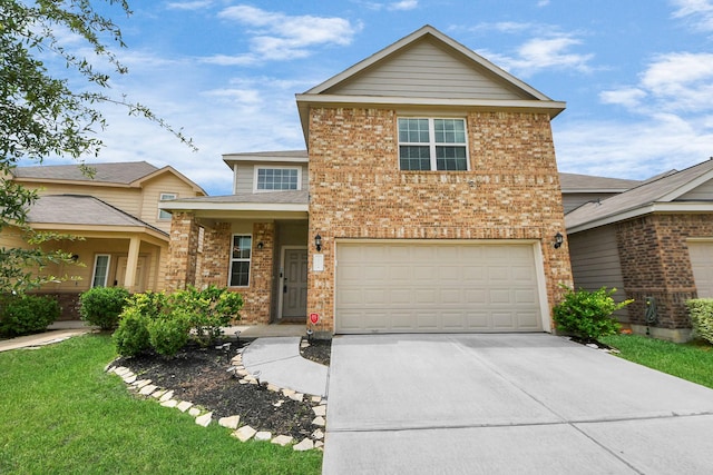 24739 Lorenzo Glaze Trl, Katy, TX 77493 - traditional-style house featuring brick siding, concrete driveway, and a garage