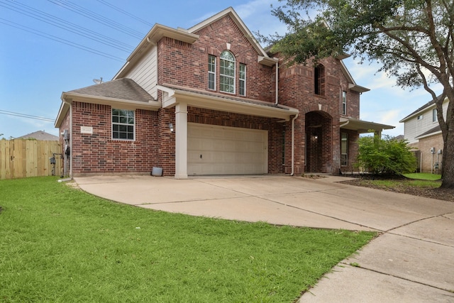 26402 Larkspur Ridge Dr, Katy, TX 77494 - traditional-style house with brick siding, a garage, and concrete driveway