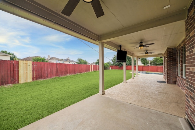26402 Larkspur Ridge Dr, Katy, TX 77494 - view of patio with a ceiling fan
